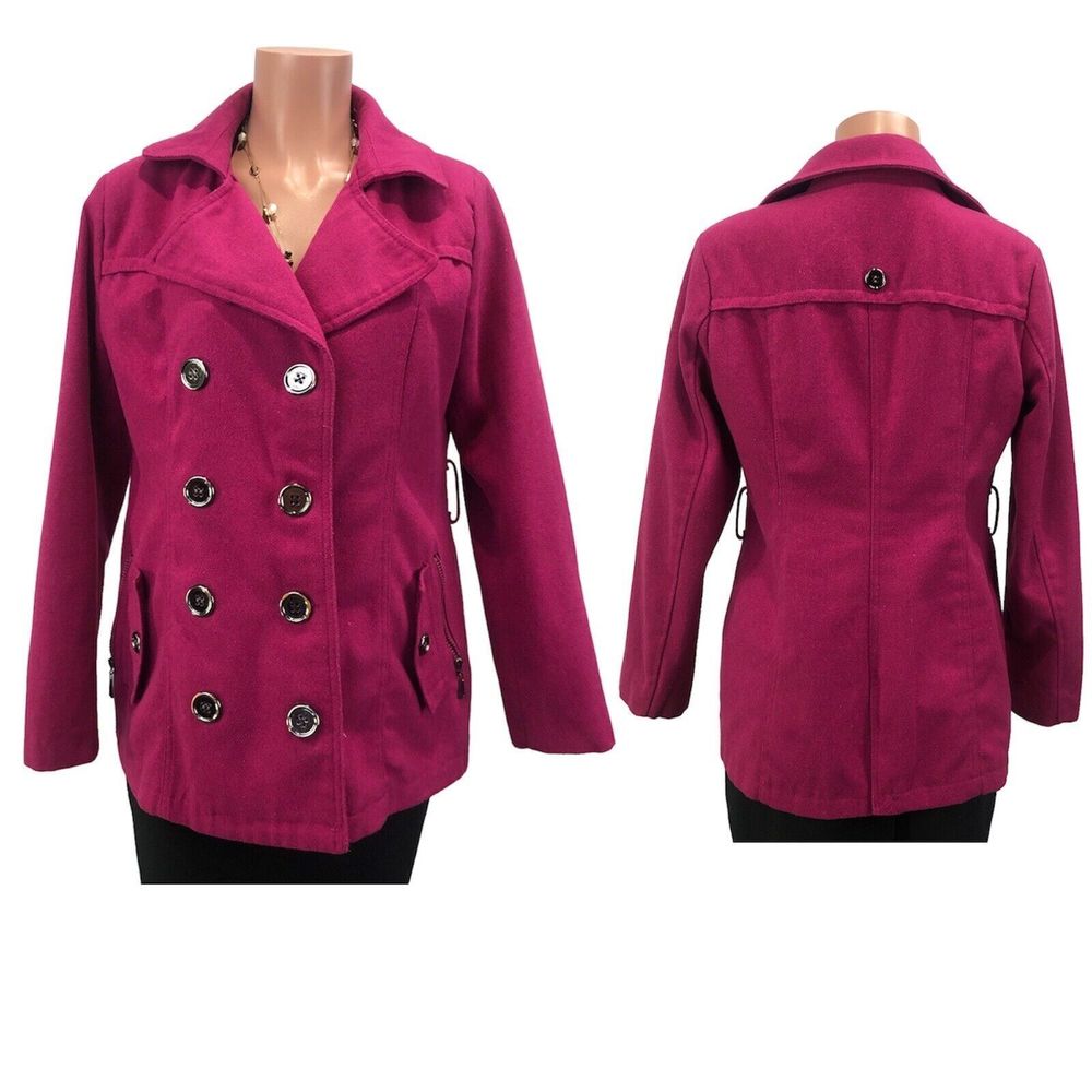 Bongo Jacket Women's Sz M Pink with  Blend Button Front - Picture 5 of 16